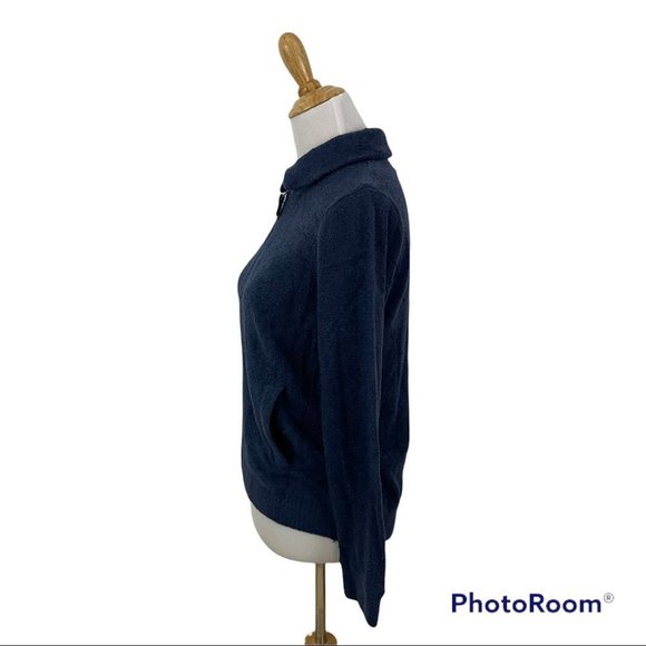Barefoot Dreams CozyChic Lite Zip Up Jacket Blue Marine 1X NWT - Picture 5 of 9